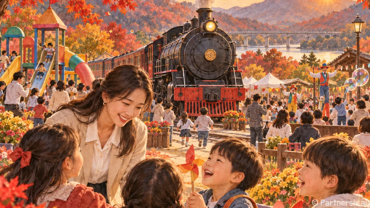 기차마을 물들인 동…