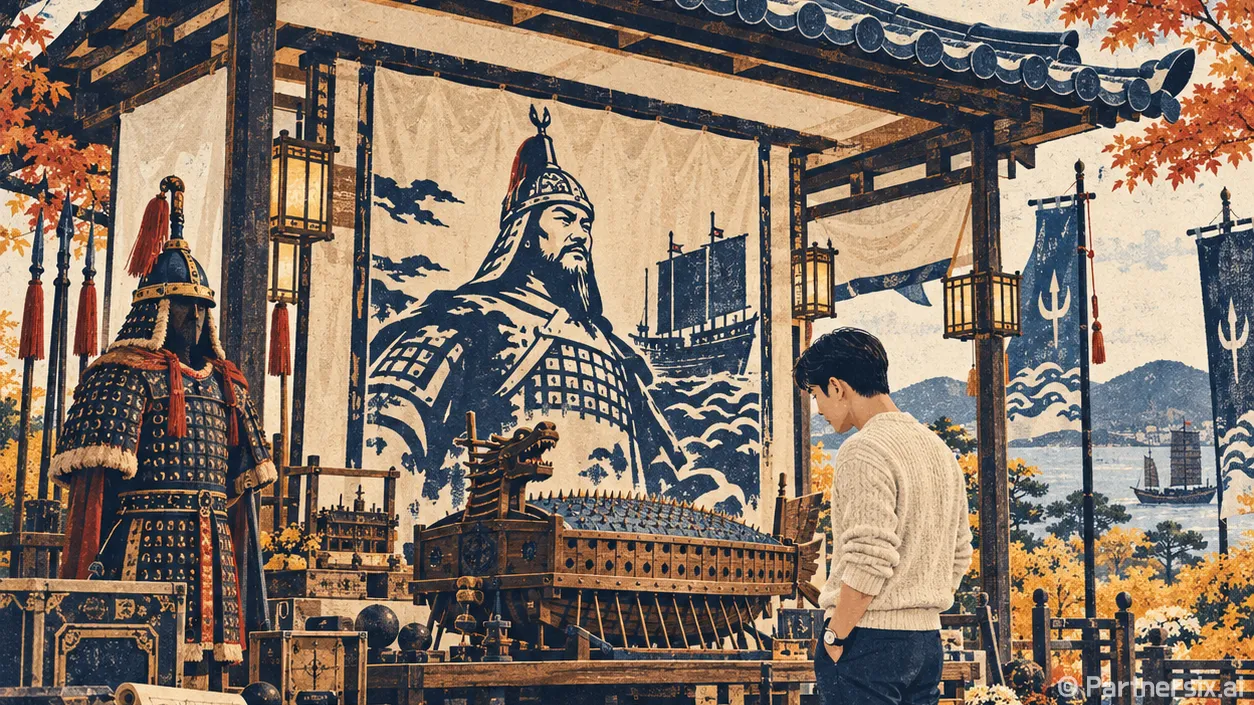 여수 밤정원서 만난 이순신