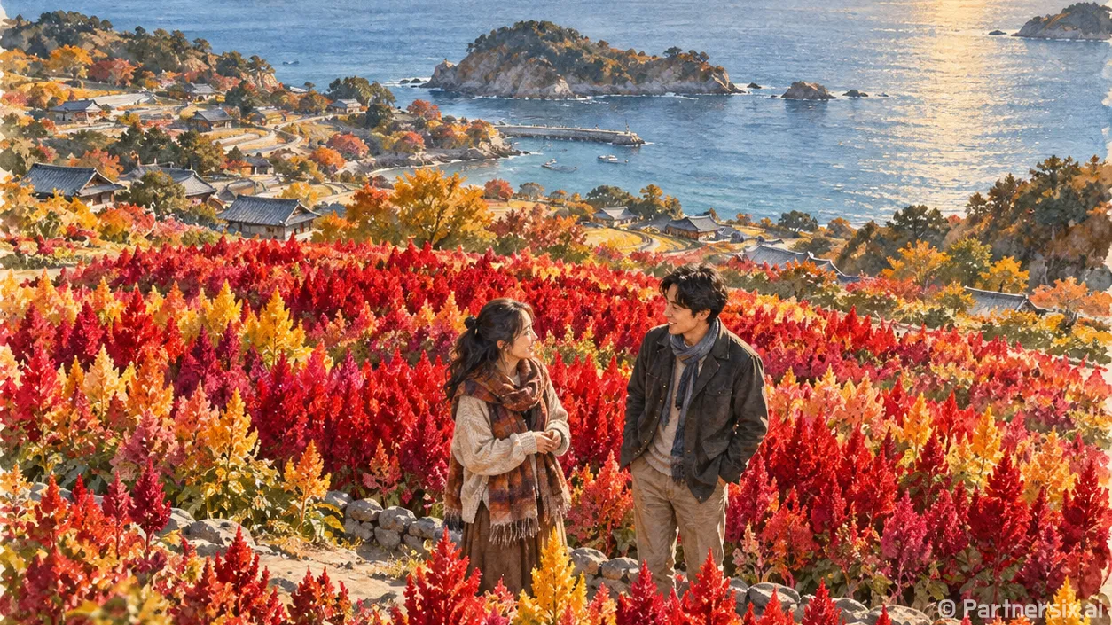 병풍도 붉은 가을 산책
