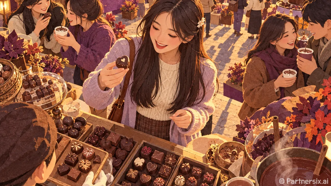 해남이 초콜릿에 물든다