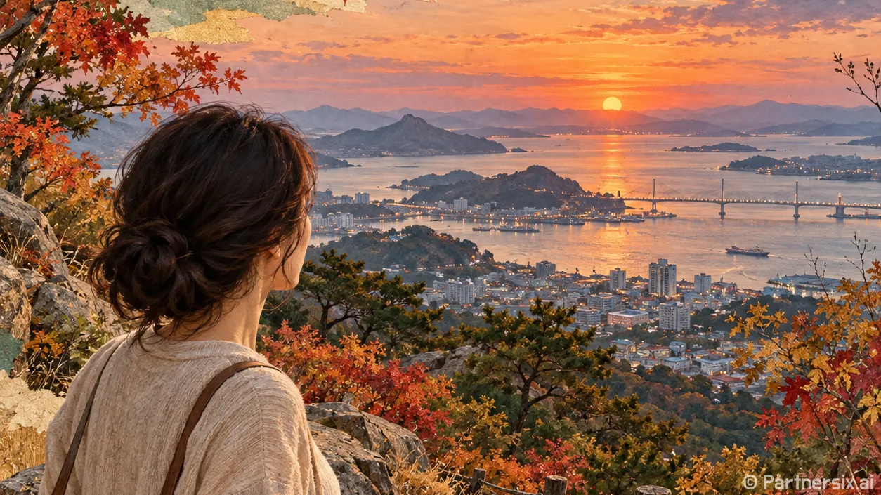 목포 바다와 노을길