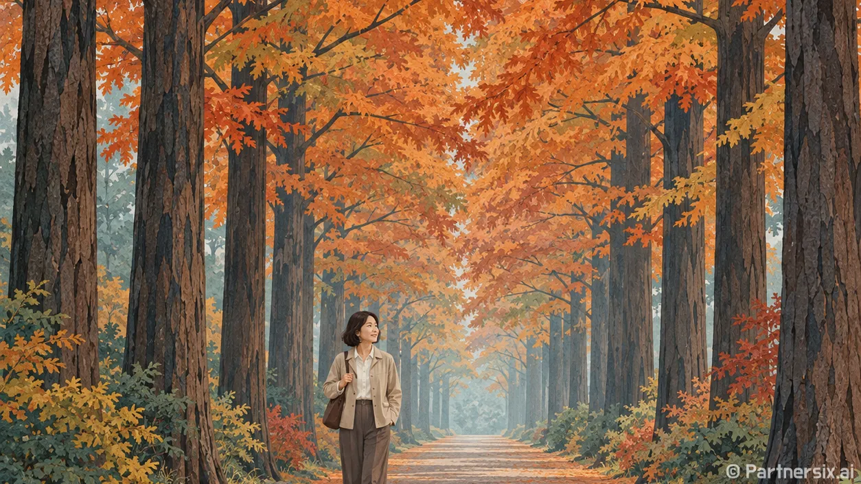 보성 가을빛 나무터널