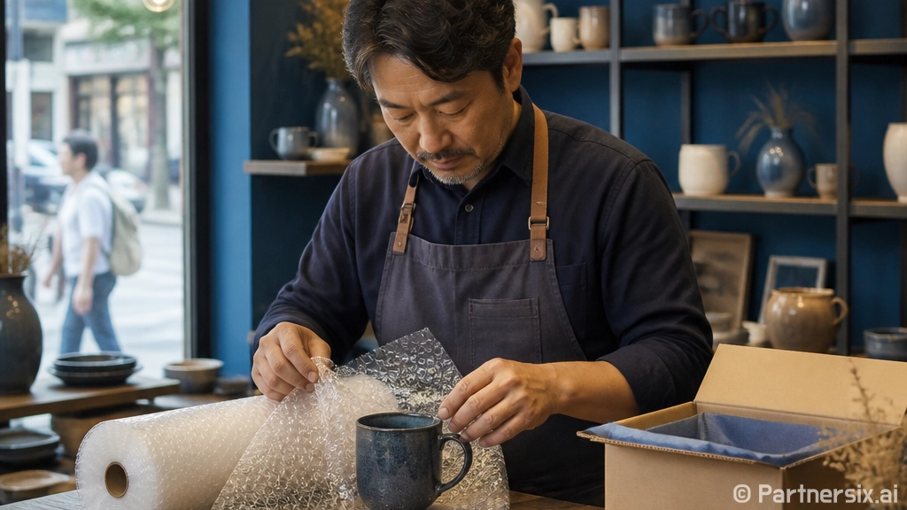 도자기 포장법, 초…