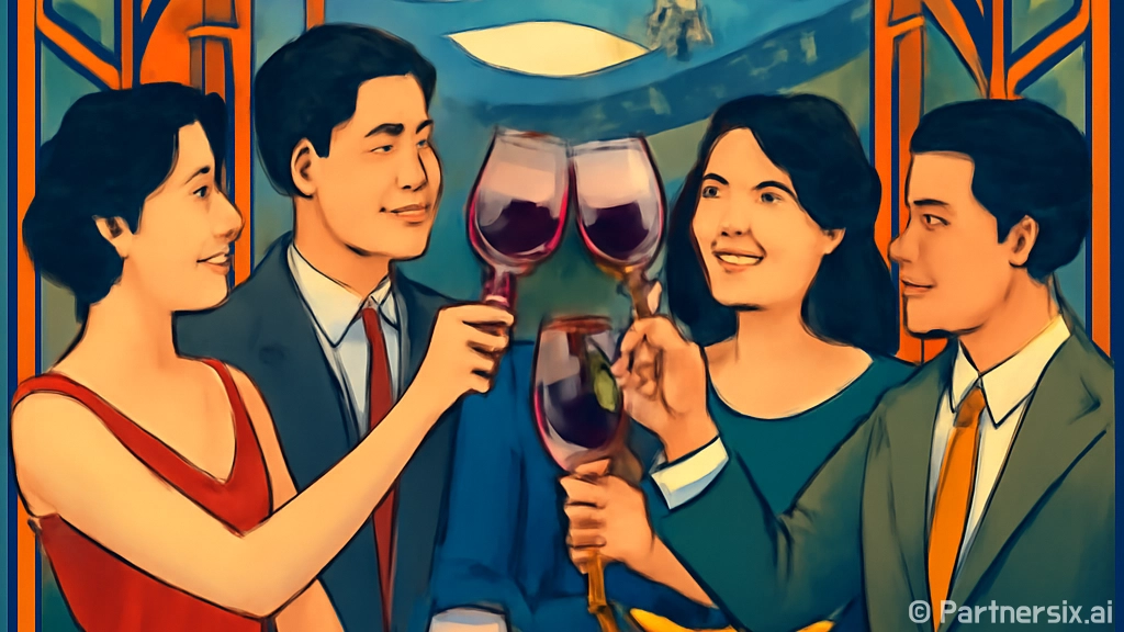 타낫 와인을 즐기는…