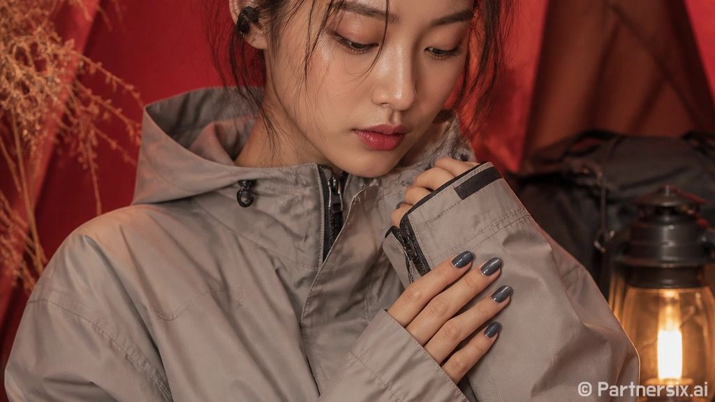 노스페이스 벤투스 입고 온 손님 손끝을 보고 만든 네일 후기