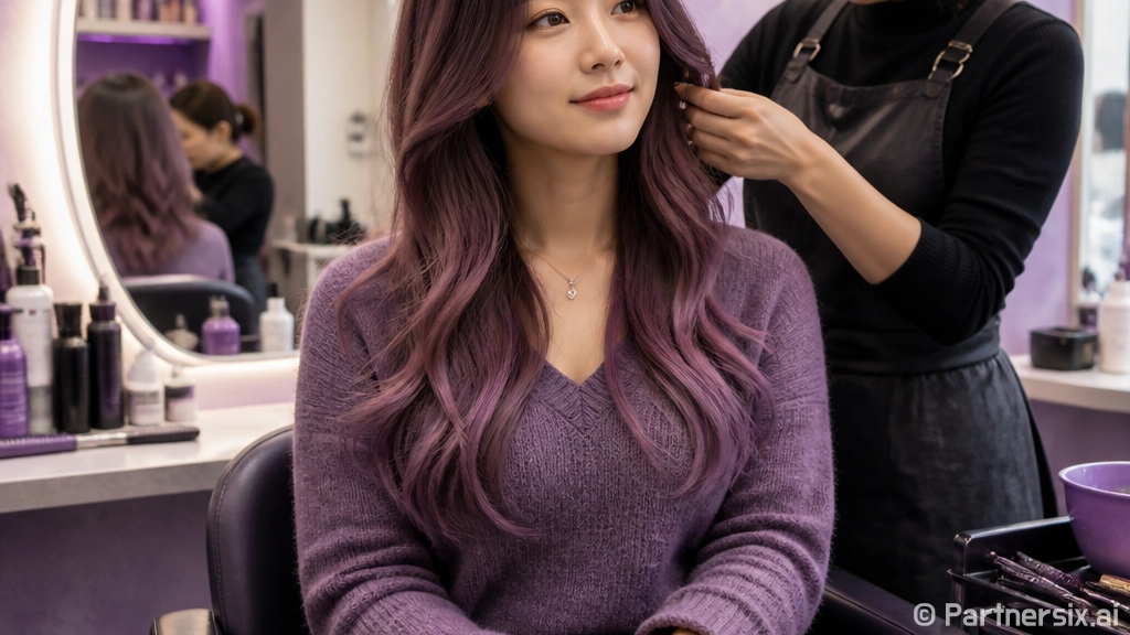헤어살롱에서 손끝을…