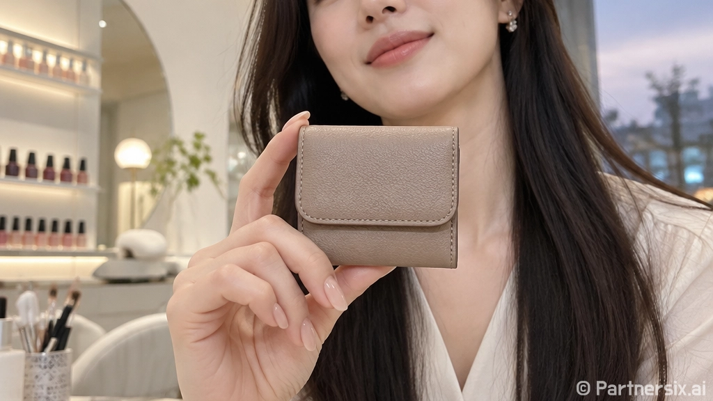 네일 시술 끝나고 미닛뮤트 지갑을 꺼내봤더니 손끝이 먼저 보였다