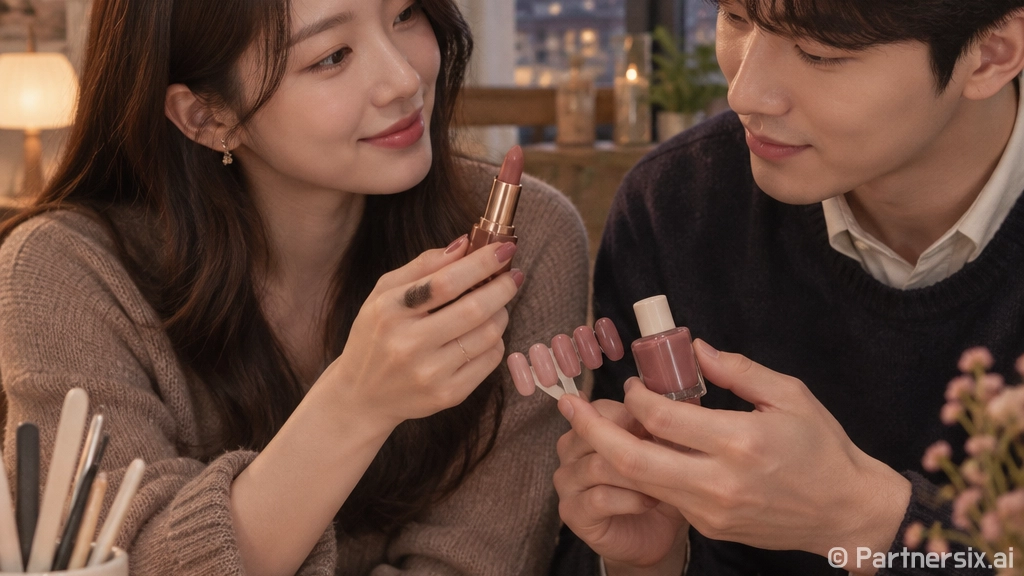 맥 포쉬핏 립 컬러 들고 온 손님에게 네일로 맞춰드려봤더니