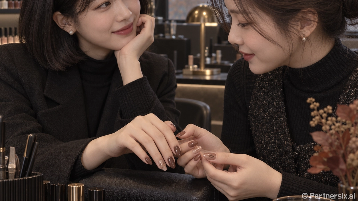손님 손끝에 가을을…