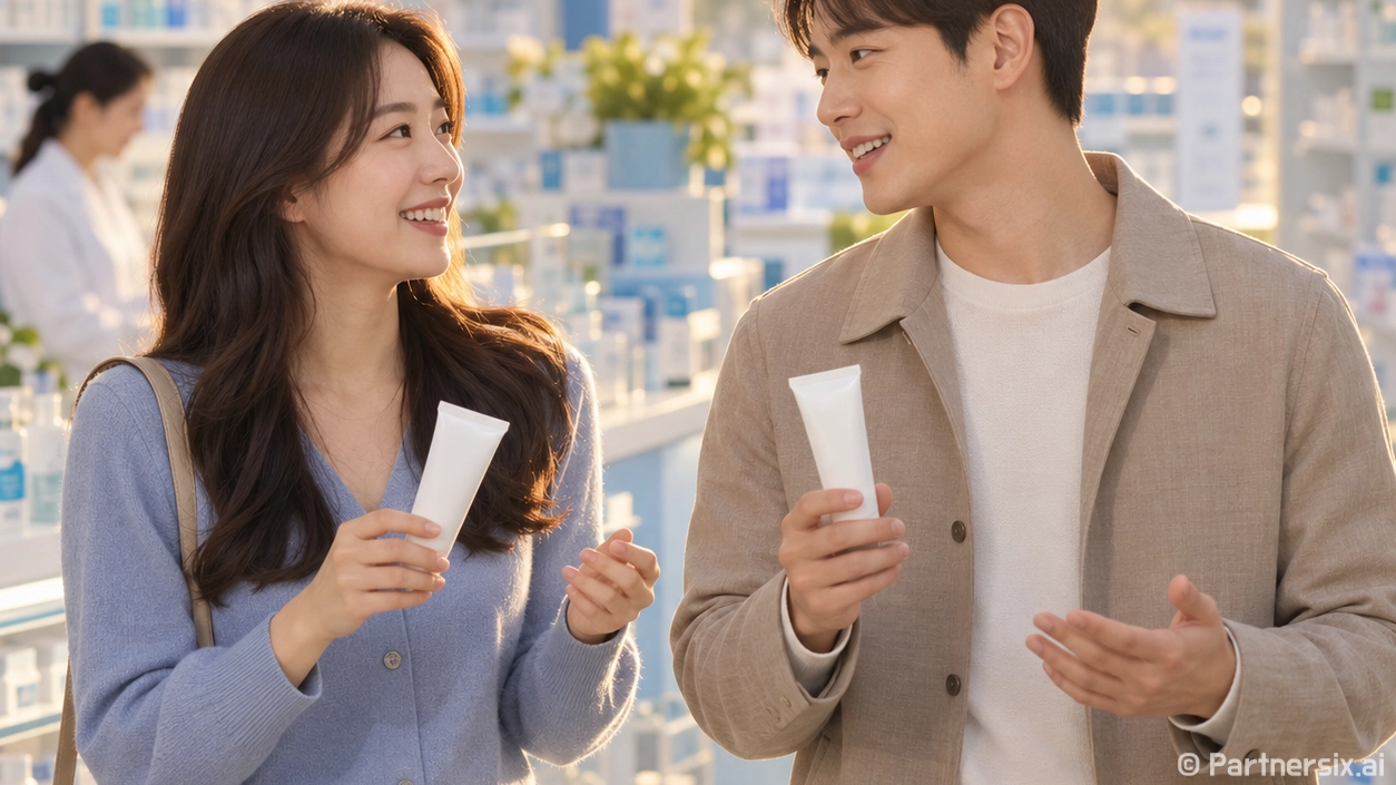 약국 미백크림을 손…