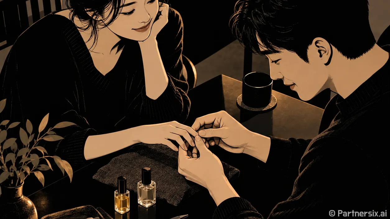 30대 손끝 보며 …