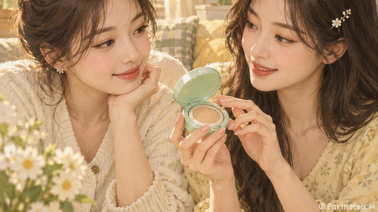 티파니 쿠션팩트 들고 손 사진 찍어봤더니 네일 유지력까지 보이더라