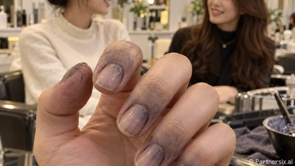 syoss 새치 염색 뒤 손톱까지 물든 손님 이야기