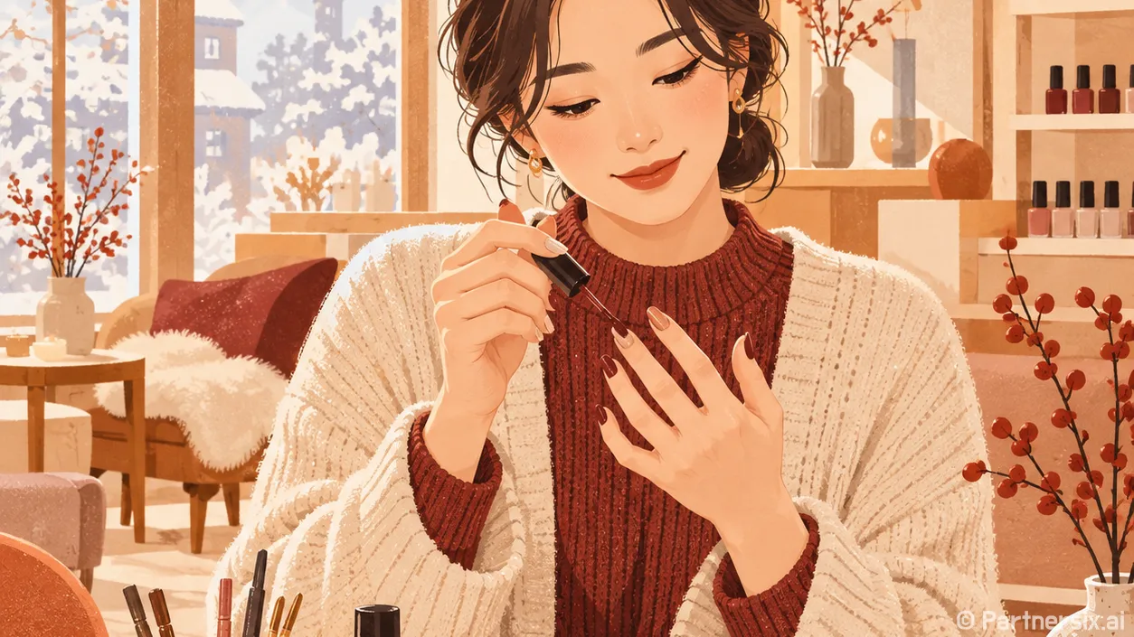 겨울네일 바꿨더니 손끝이 오래 예뻤다