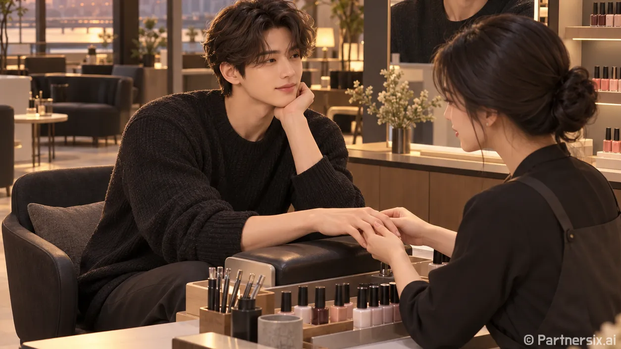 남자 머리 펌 종류를 손님들 보며 다르게 봤다