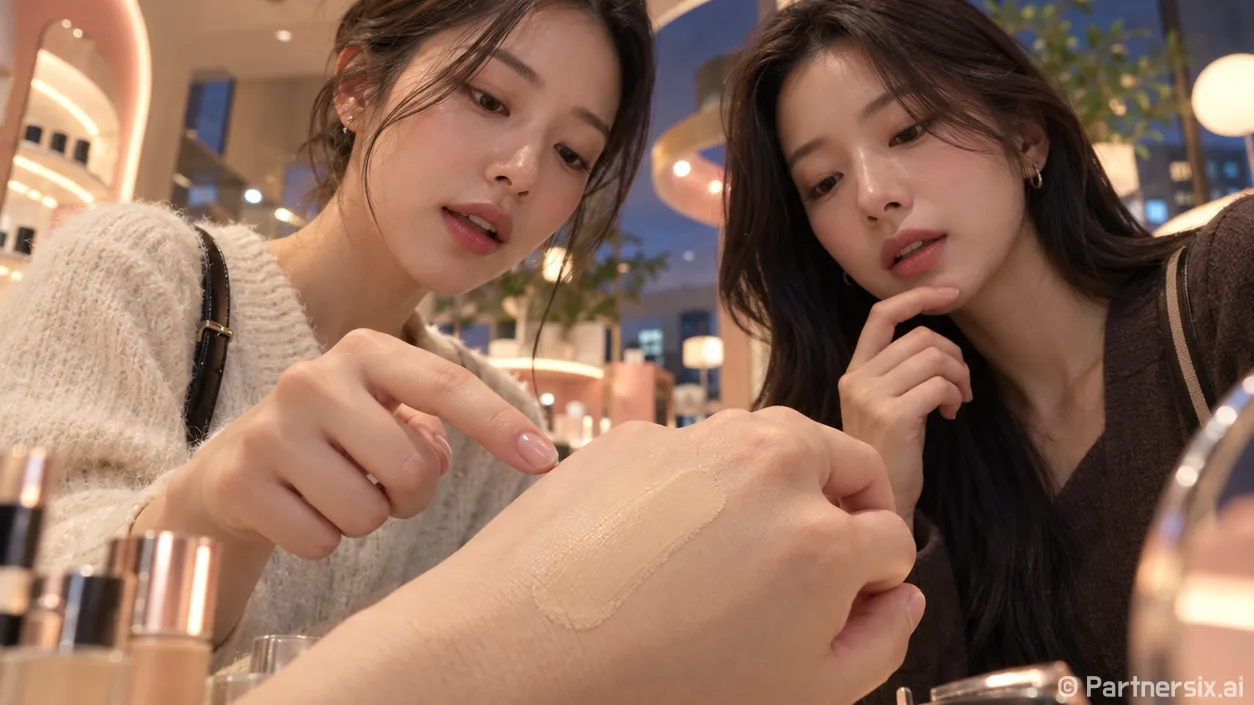 랑콤 파운데이션 색상 손등에 골랐다가 턱에서 다시 본 이야기