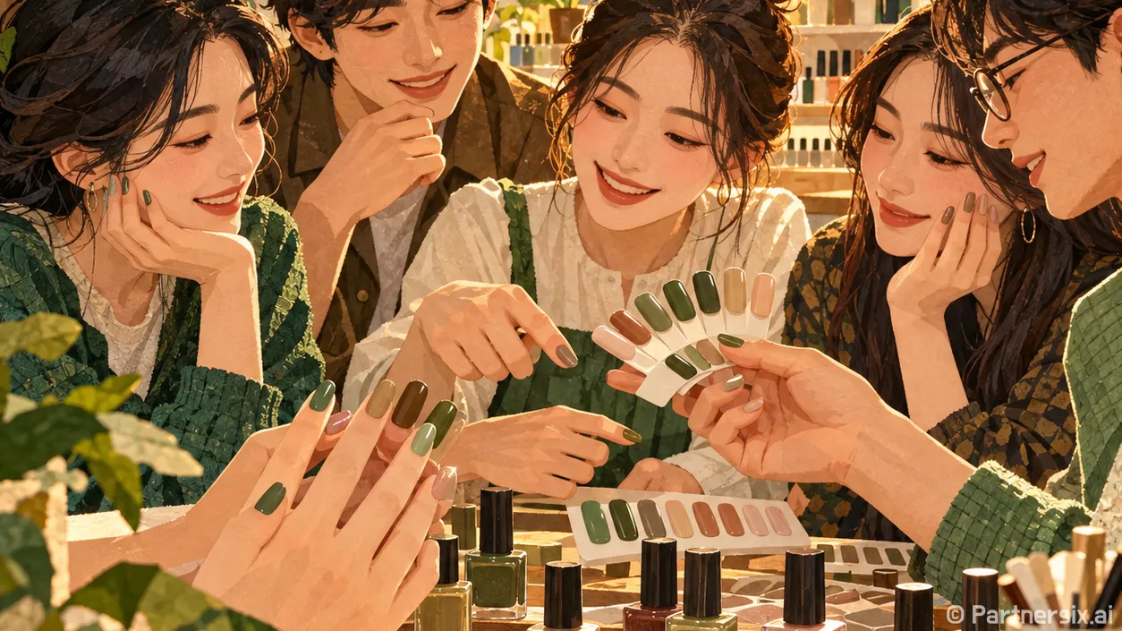 손예진 일본 여행 사진을 보고 손님과 네일을 골랐다