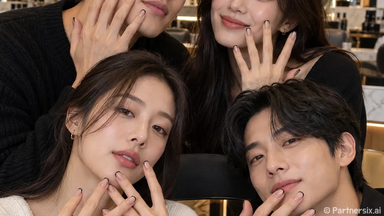 블랙 프렌치 네일을 한 손님이 다시 찾은 이유