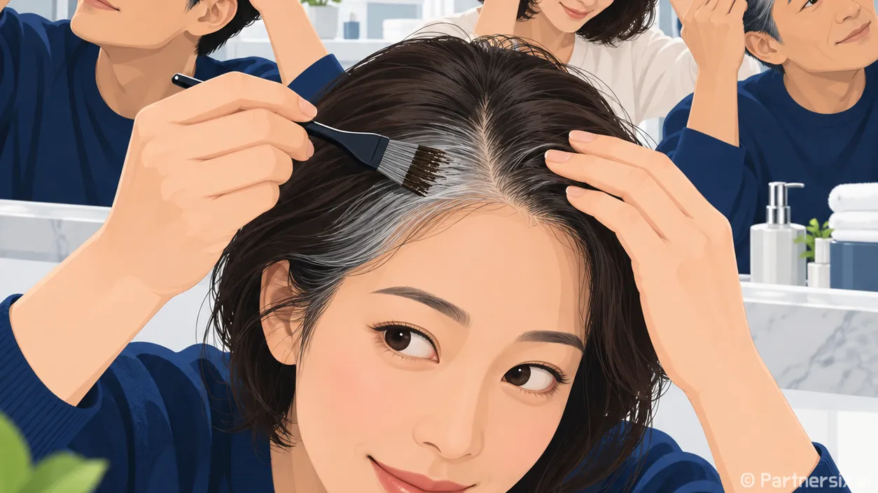 부분 새치 염색을 해보니 손이 덜 가는 방법이 보였다