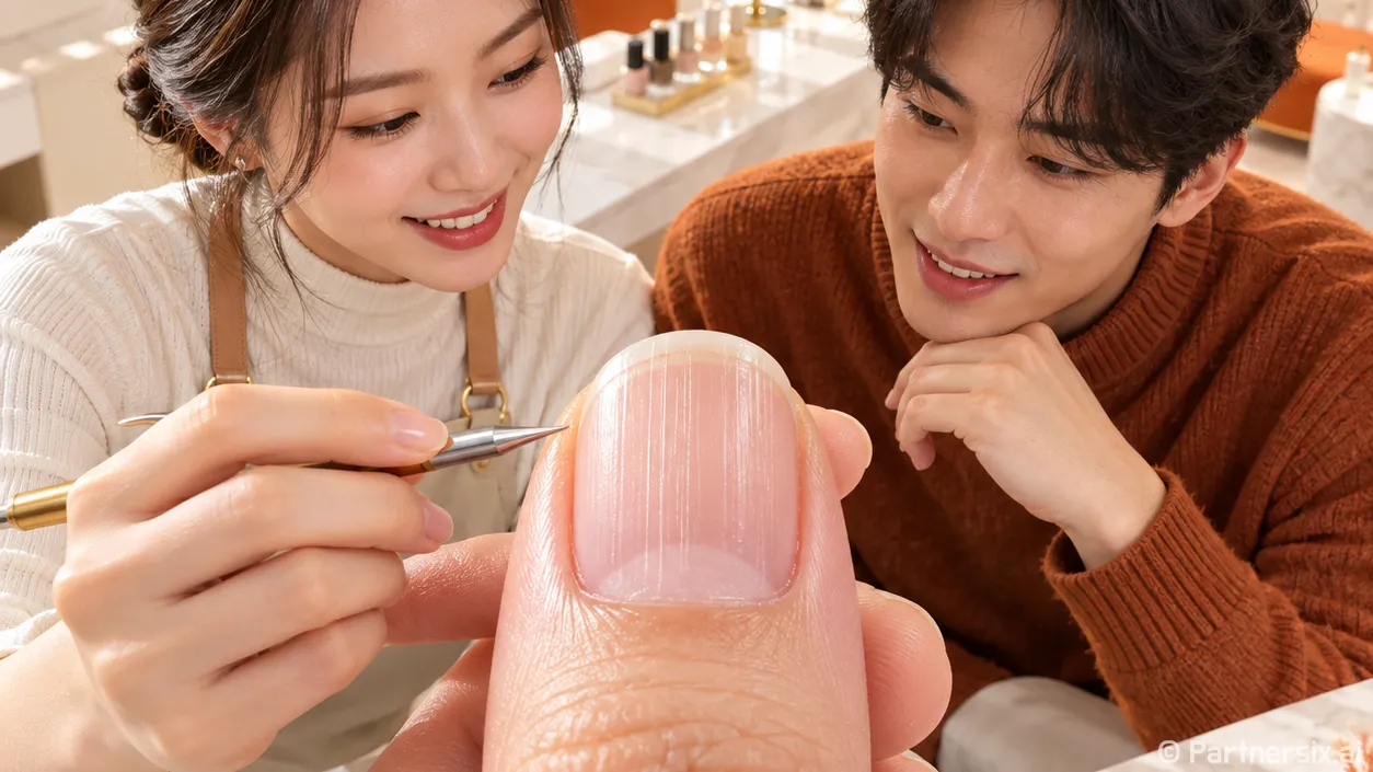 엄지손톱 세로줄을 가려달던 손님에게 먼저 물은 것