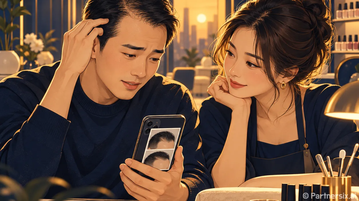 탈모 초기증상 남자 손님이 물어본 그날