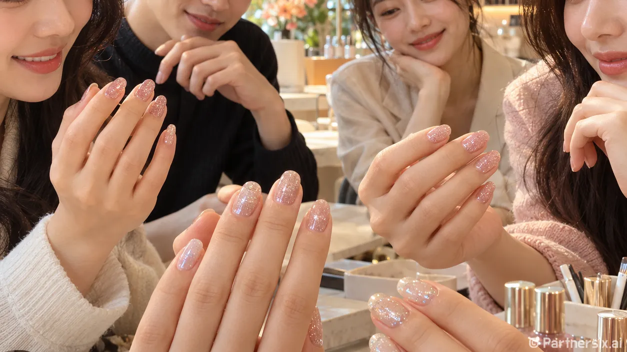 글리터 네일 색상 바꿔 발라보니 손끝 분위기가 달랐다