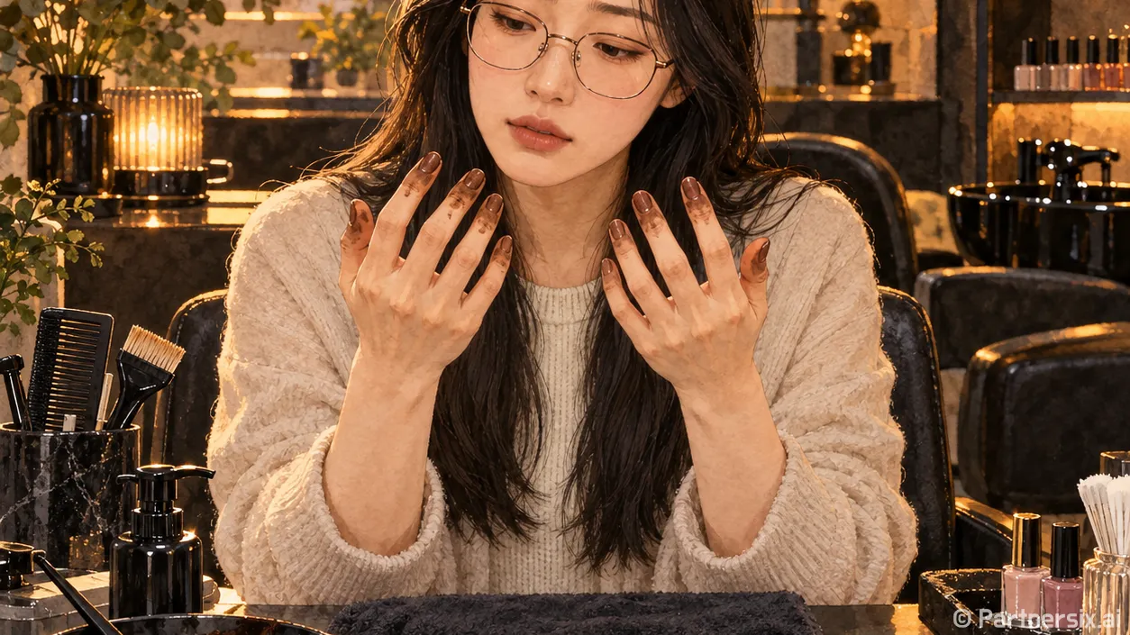 셀프 염색 시간 방치 늘렸다가 손톱까지 물든 손님