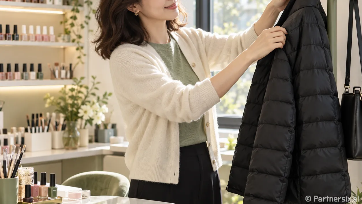 스파오 경량패딩 입고 출근했더니 손끝이 달랐다