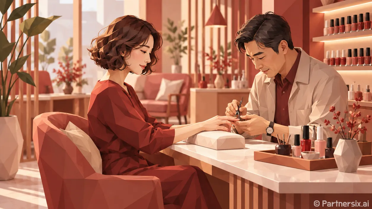 단발펌 하고 온 손…