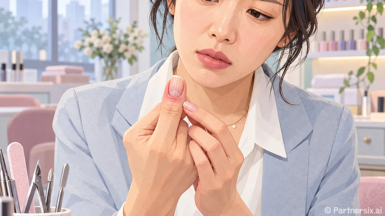 손톱 세로줄 통증을…