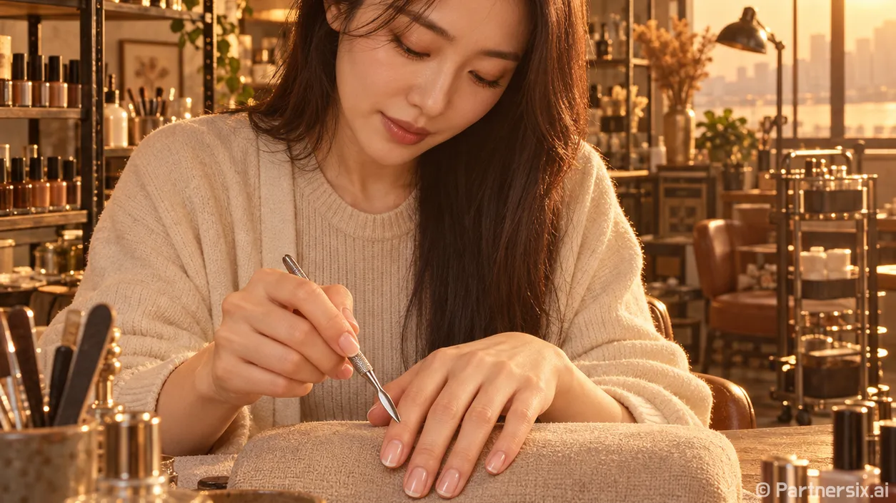 손톱 큐티클 제거를…