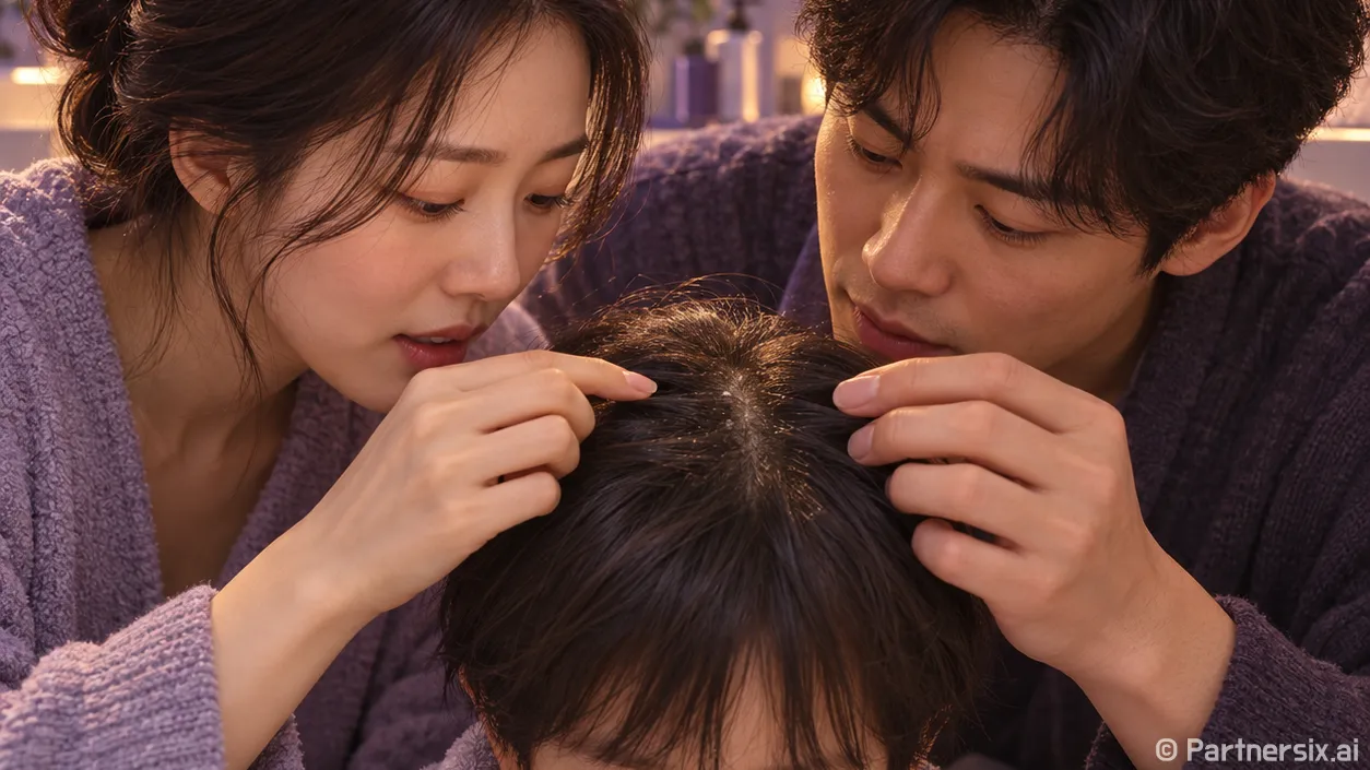 아이 두피 각질을 …