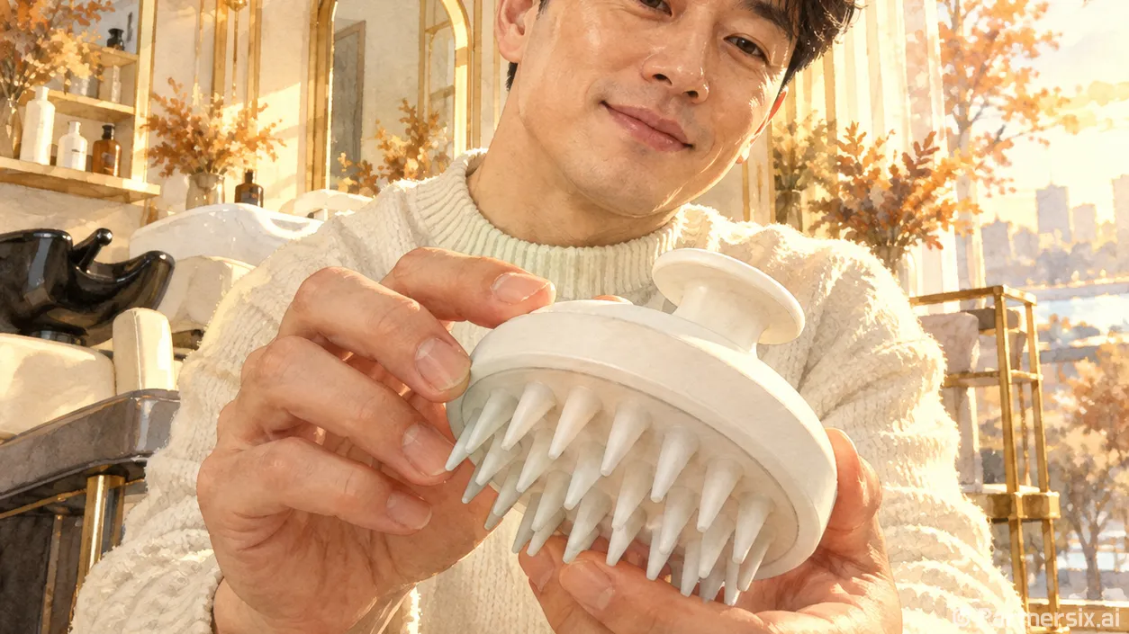 샴푸브러쉬 써본 뒤 손끝이 편해졌다는 손님