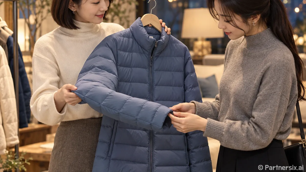 수아레 경량패딩을 고르다 손끝부터 봤다