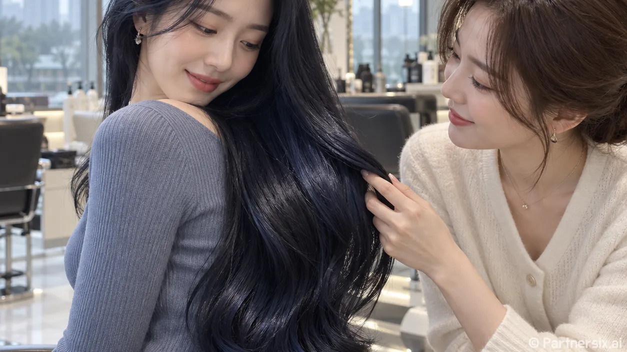 블루블랙염색 해봤더니 손끝 분위기까지 달라졌다
