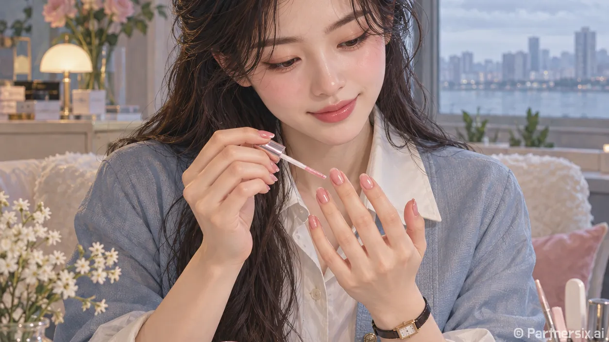 립글로스 네일을 해봤더니 손이 달라 보였다