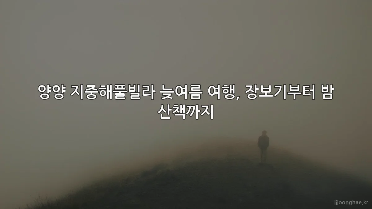 양양 지중해풀빌라 늦여름 여행, 장보기부터 밤 산책까지