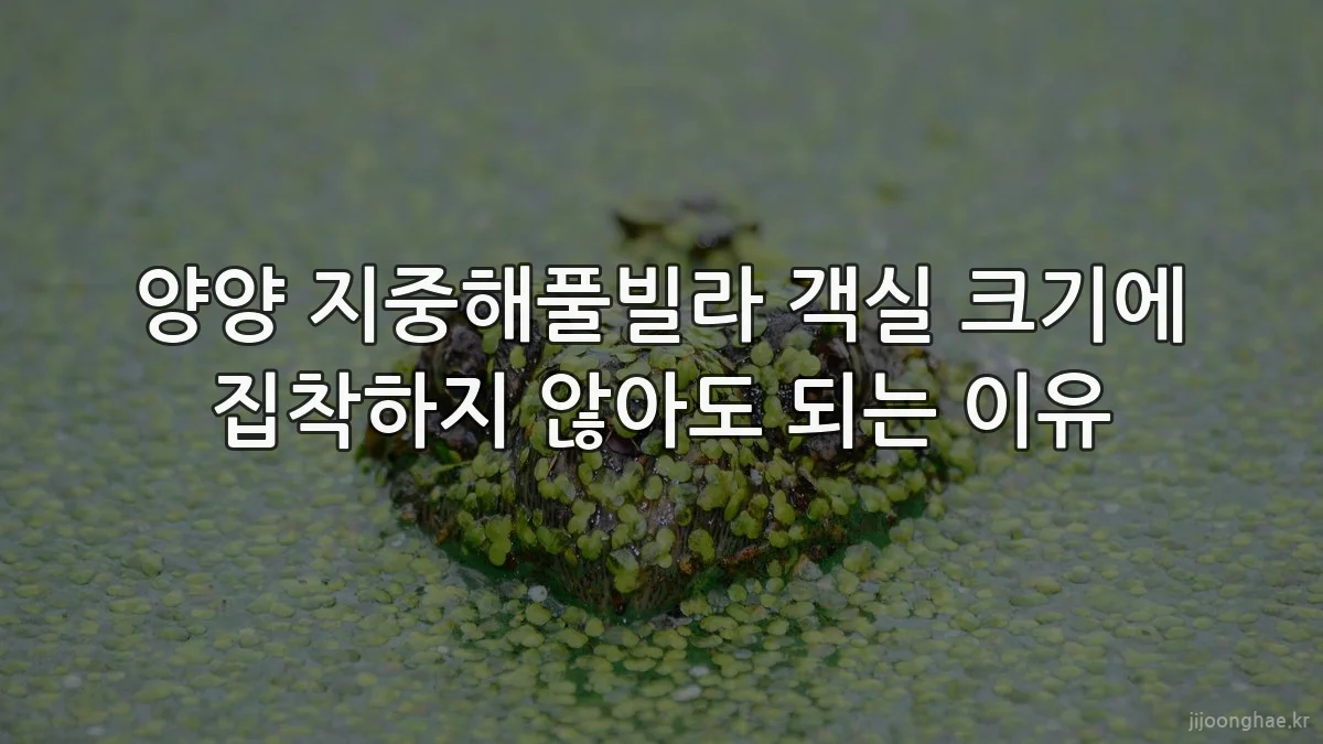 양양 지중해풀빌라 객실 크기에 집착하지 않아도 되는 이유