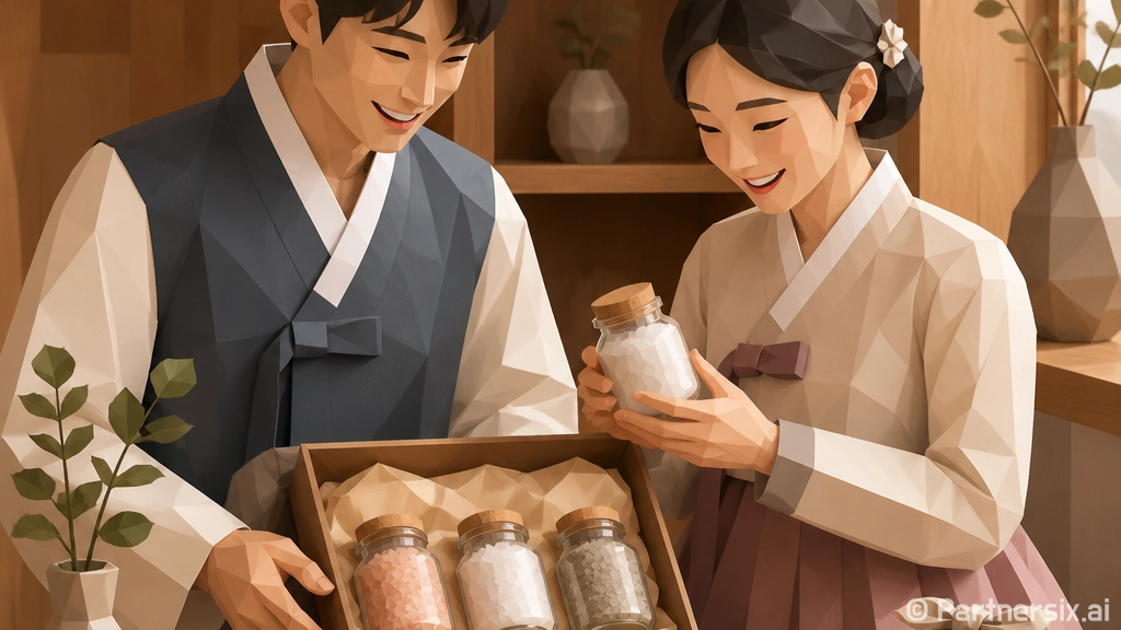 답례품소금 고르는 …