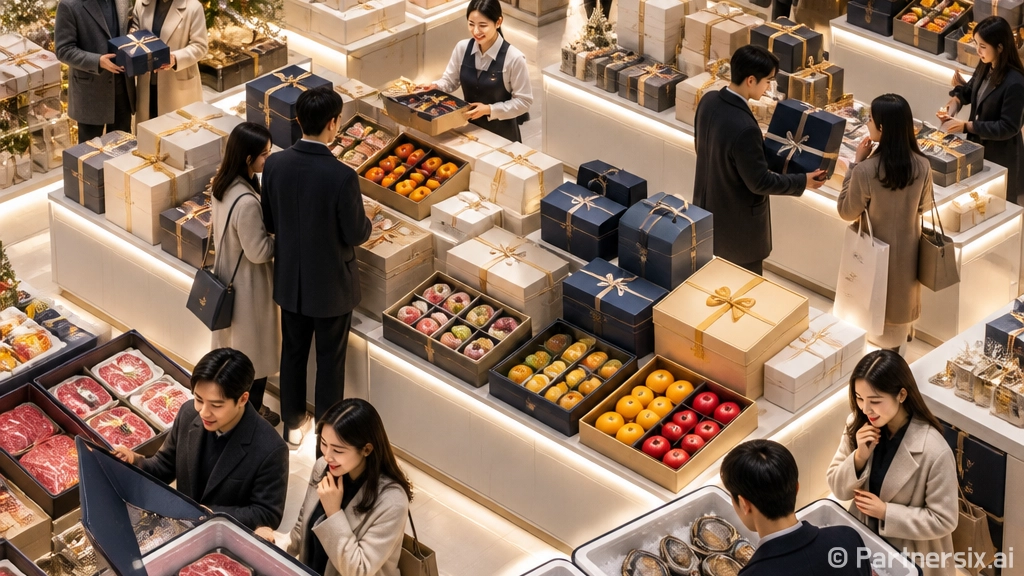 명절 선물세트 포장…