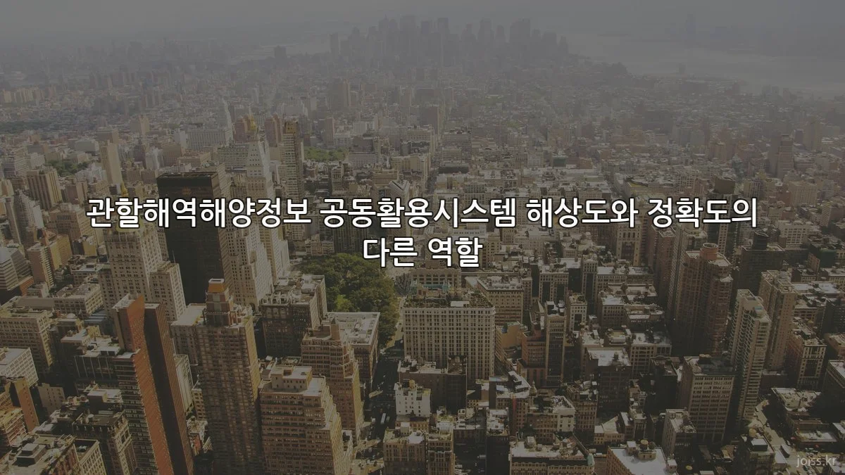 관할해역해양정보 공동활용시스템 해상도와 정확도의 다른 역할