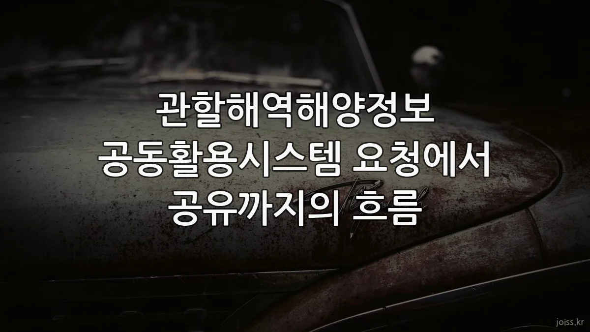 관할해역해양정보 공동활용시스템 요청에서 공유까지의 흐름