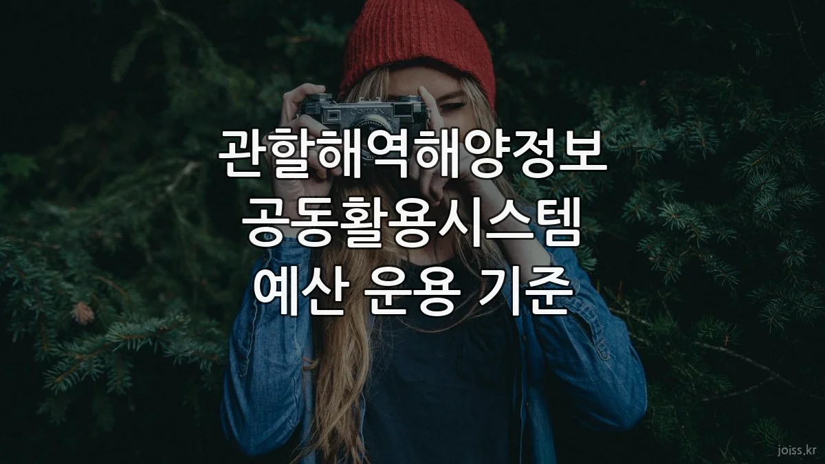 관할해역해양정보 공동활용시스템 예산 운용 기준