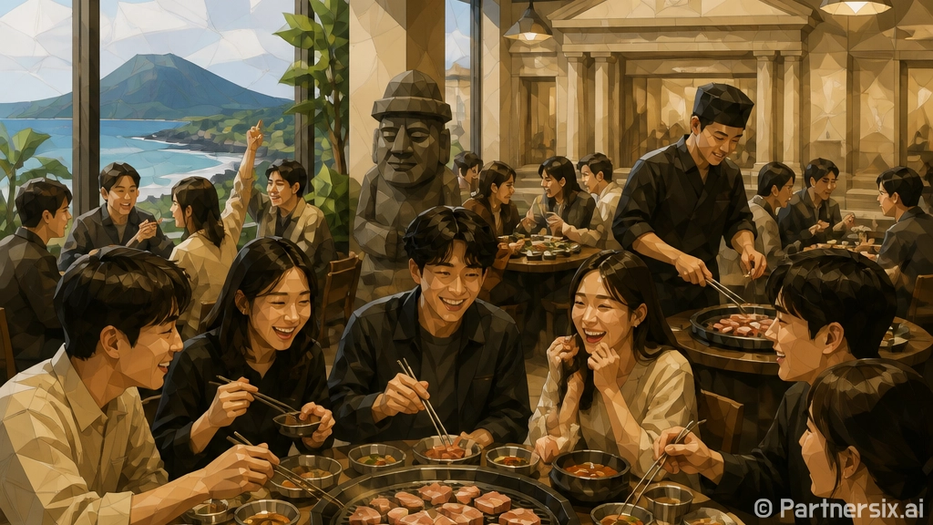 제주 뷔 흑돼지 찾…