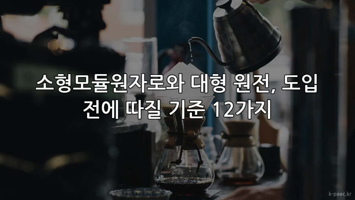 소형모듈원자로와 대형 원전, 도입 전에 따질 기준 12가지