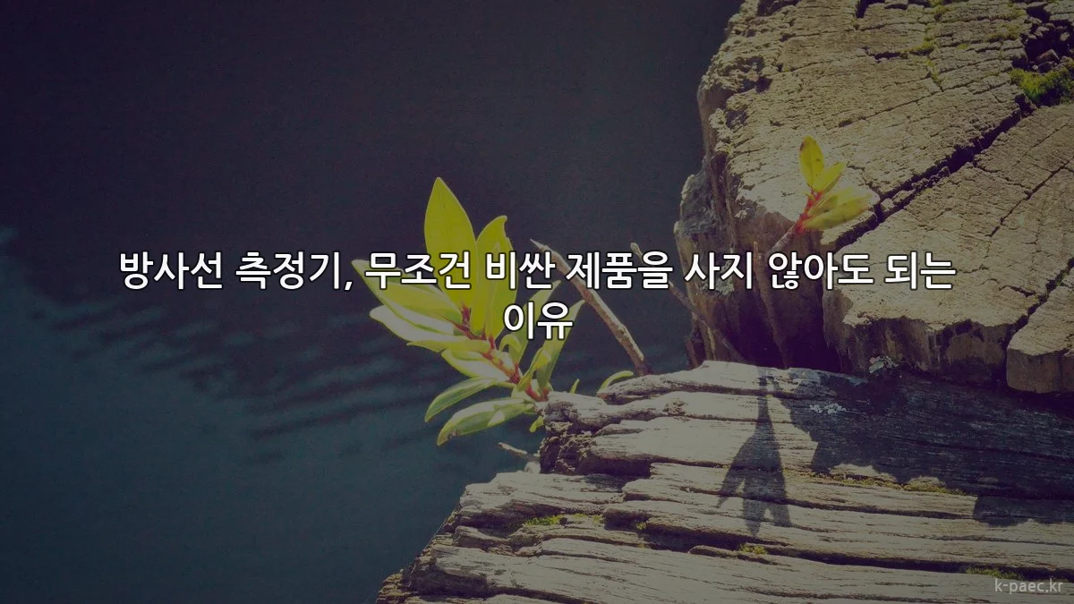 방사선 측정기, 무조건 비싼 제품을 사지 않아도 되는 이유
