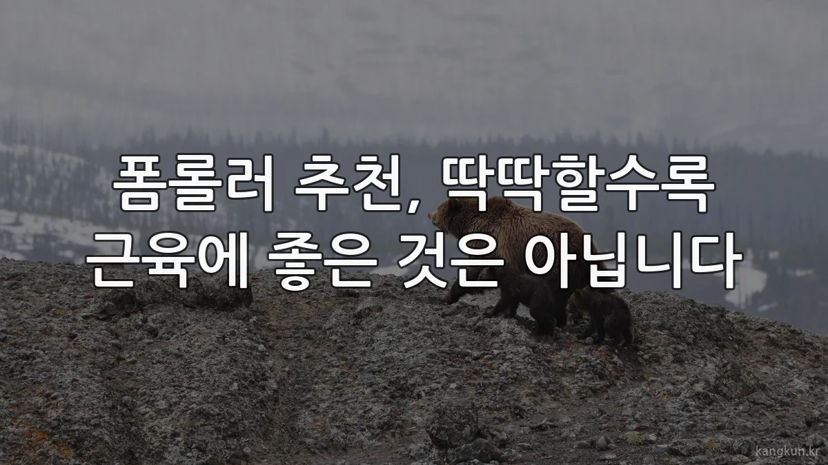 폼롤러 추천, 딱딱할수록 근육에 좋은 것은 아닙니다