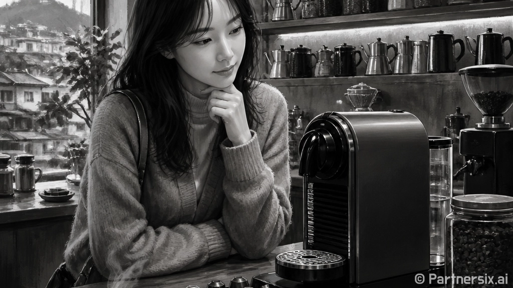네스프레소 머신으로…