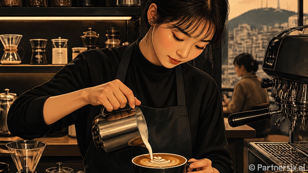 집에서 라떼 맛을 …