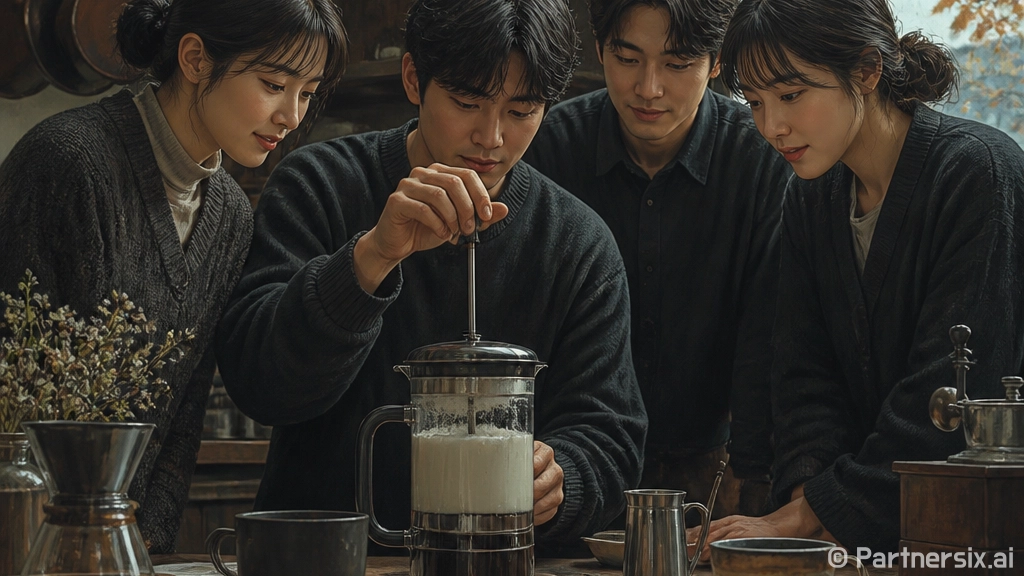 프렌치프레스로 우유거품 만드는 방법, 집에서 라떼 질감 살리려면 이렇게